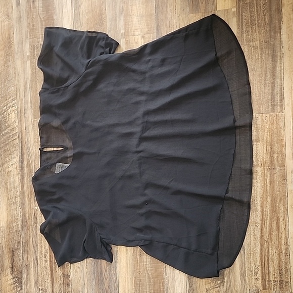 NWT Torrid Babydoll Crinkle Chiffon Lace Trim Top Sz 3, 22/24, 3X - Picture 8 of 10